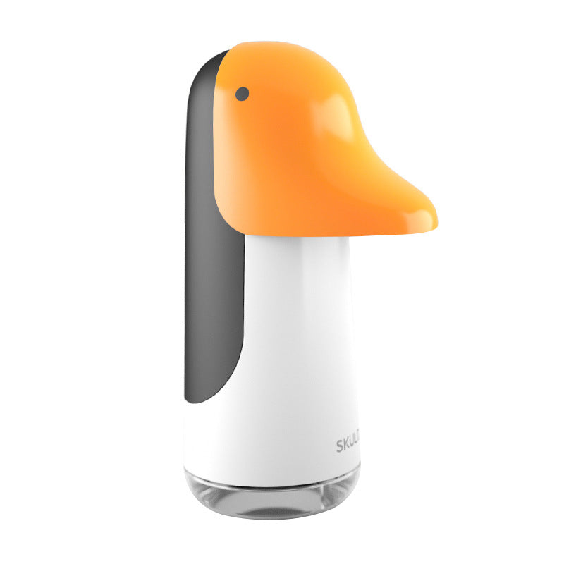 Distributeur automatique de savon pour les mains en mousse à Induction pour enfants, pingouin de dessin animé, Rechargeable par USB