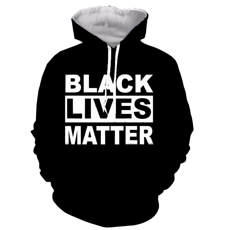 Black Lives Matter Printed Hoodie - Bold Statement Cotton-Blend Apparel