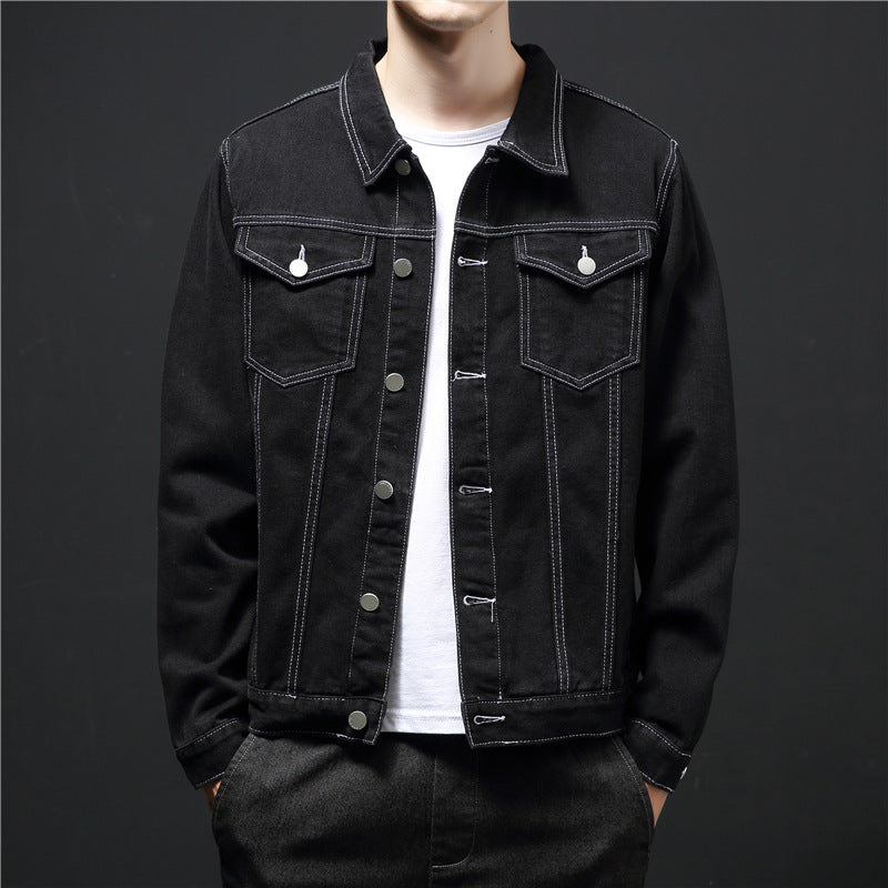 Trendy Black Casual Autumn Jacket