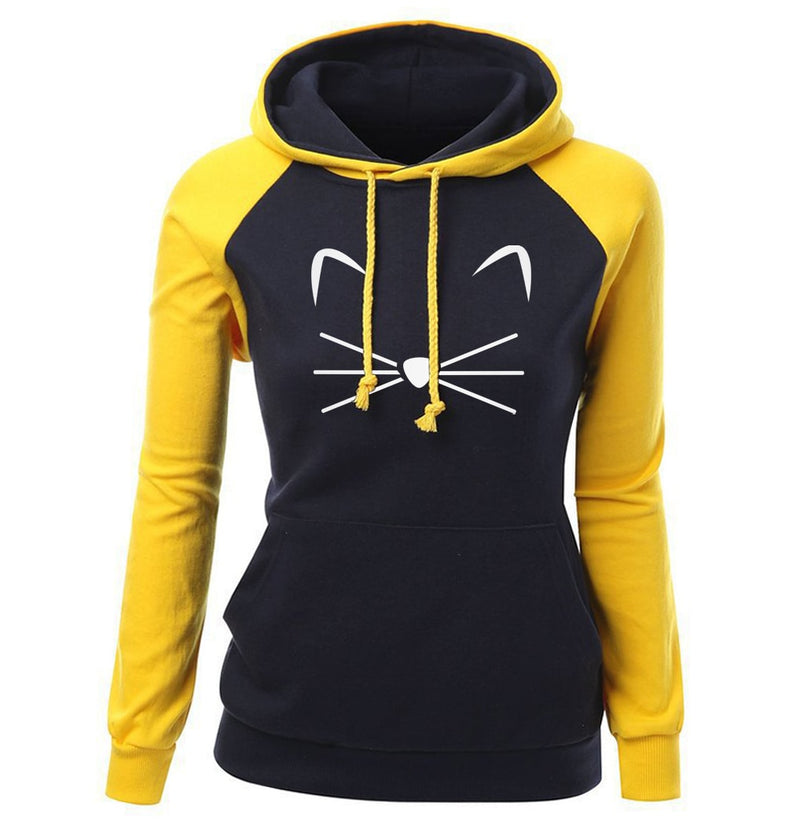 Cute Cat Woman Hoodies Sweater