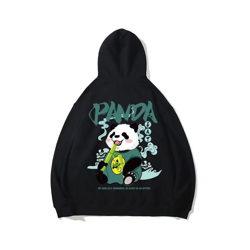 Mens Fashion Casual Loose Panda Print Sweatshirt