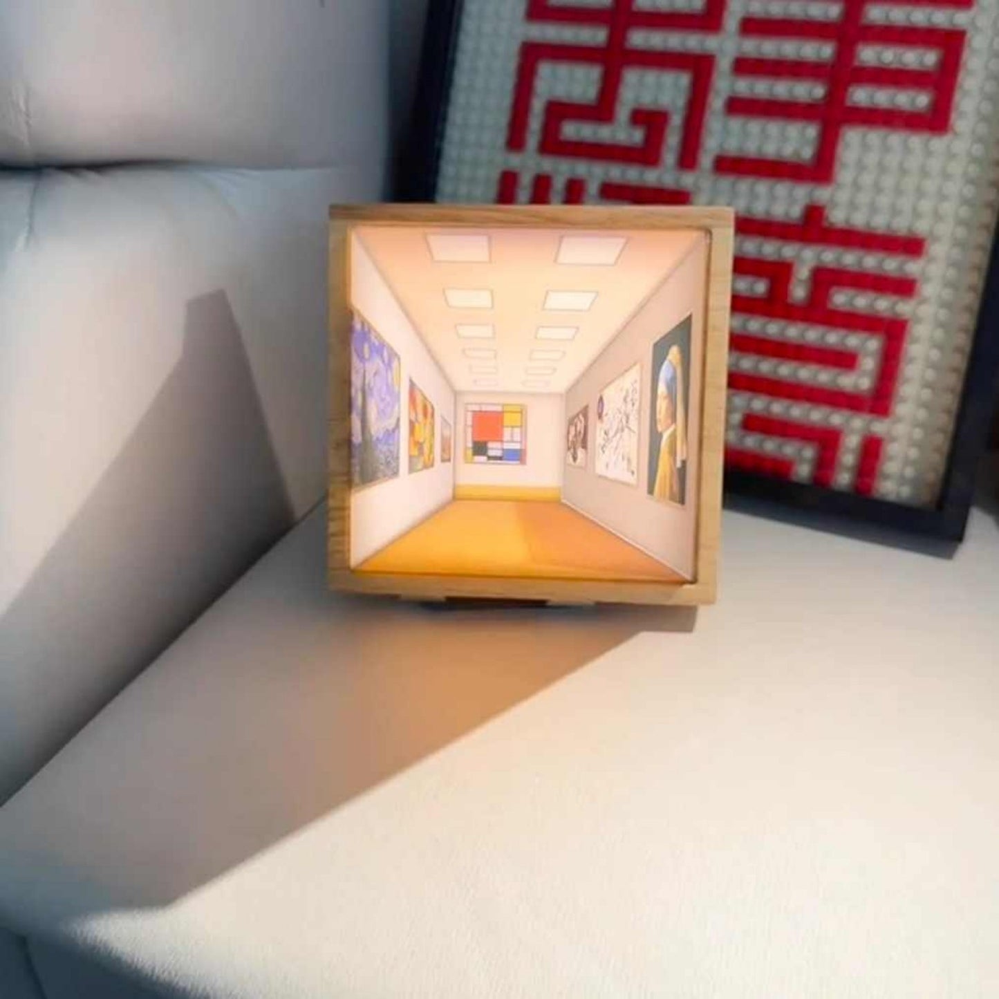 3D Illusion Night Light Gallery Bedside Picture Style Creative Modern Simulate Sunshine Drawing Night Light Gift