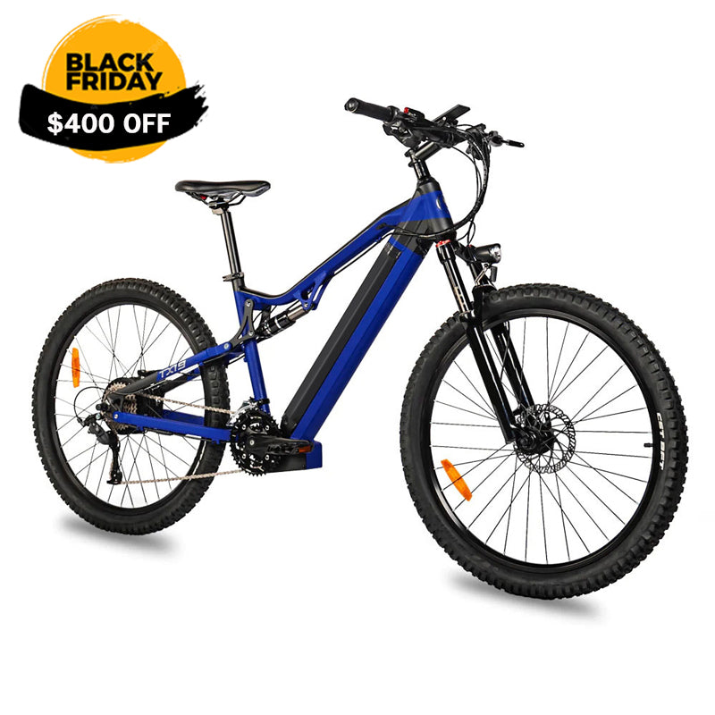 500W Electric Bike - 27.5 Inches 500W 48V 27 Speed Blue Ebike US only