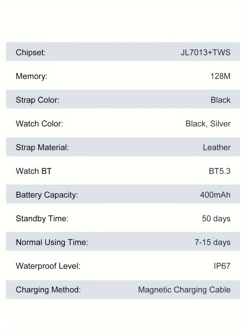 Full HD screen alloy shell, TWS sports headset+outdoor IP67 waterproof smart watch, 400mAh battery over long -term battery life, support custom dial, NFC unlock, various sports data tracking