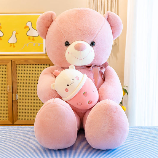 Milk Tea Big Bear Doll Plush Toy Large Doll