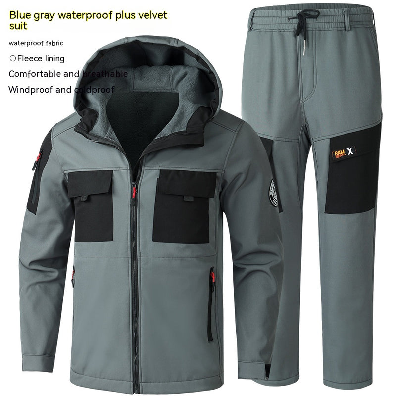 Men's Fashion Outdoor Mountaineering Cold Protective Clothing Shell Jacket Suit