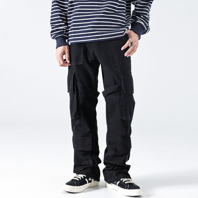 Men's Clothing Autumn And Winter  Straight Bootcut Trousers