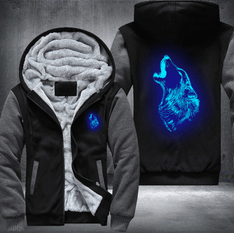 The Warrior Wolf Glowing Fleece Jacket