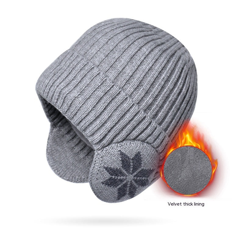 Casquette en laine tricotée thermique pour hommes, doublée de polaire, épaissie, produits tendances d'hiver