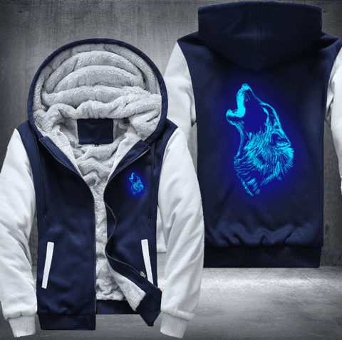 The Warrior Wolf Glowing Fleece Jacket