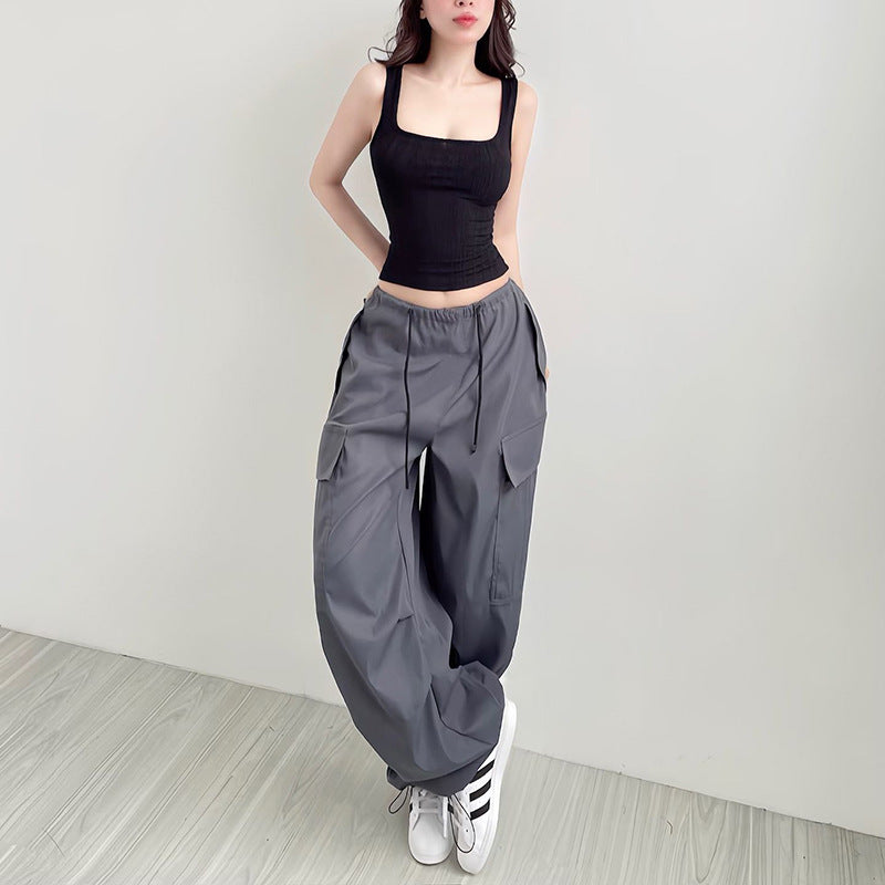 Autumn Women's Casual Functional Pocket Overalls Trousers