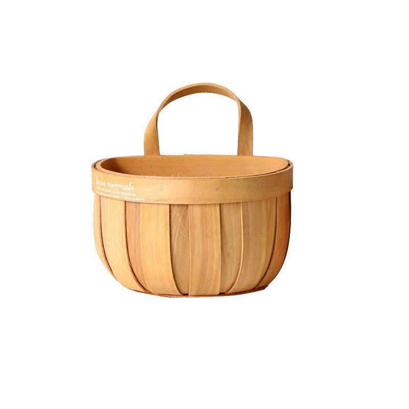 Storage Basket Wall Hanging Wicker Basin Home Garden Wall Decoration Container Home Decoration