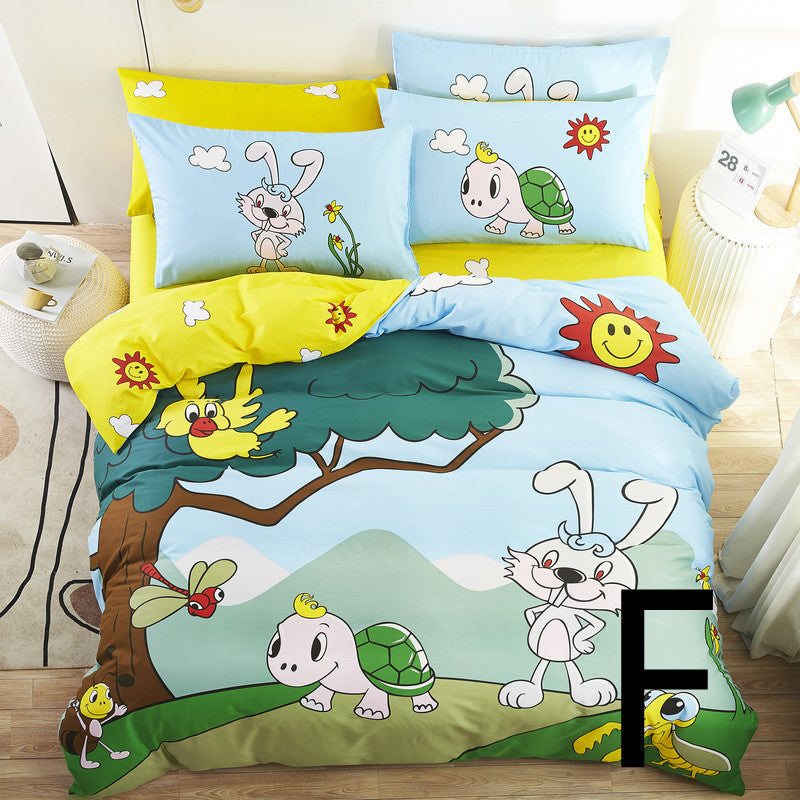 Drap de lit pour enfants, Textile de maison, dessin animé mignon, housse de couette, literie