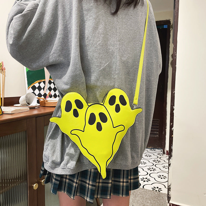 Halloween Bags Funny 3D Cartoon Ghost Cartoon Shoulder Bags Women Cute Cell Phone Purses Crossbody Bag