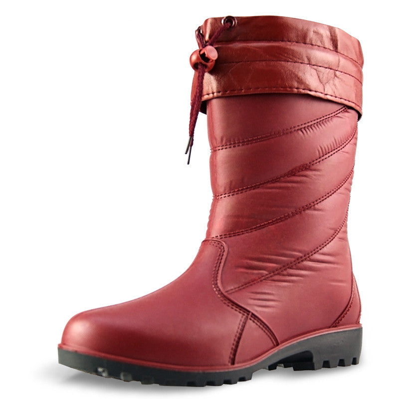 Boots Waterproof Shoes Rubber Shoes Women Warm Rain Boots