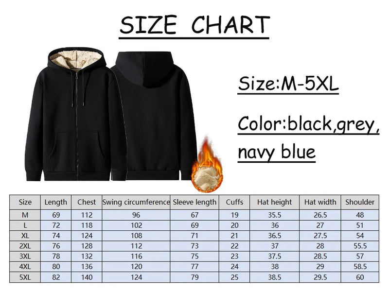 Sweatshirt Coat Front Pockets Warm Zipper Lamb Wool Jacket  Men and Woman Winter Pure Color Plush Lined Cardigan Hoodie