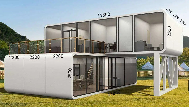 Double-wing Folding Box Movable Room Modular Prefabricated Container Building Folding Container House