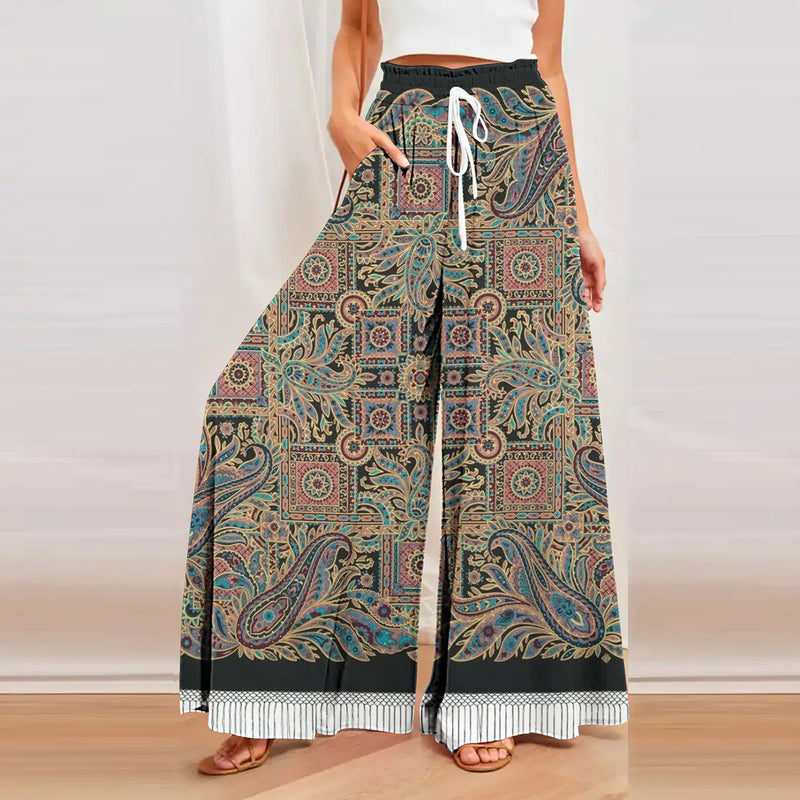 Asia 3D Butterfly Digital Print Casual Breathable Beach Women's Pants 2023 Fall New Yoga Practice Oversized Mop Wide Leg Pants