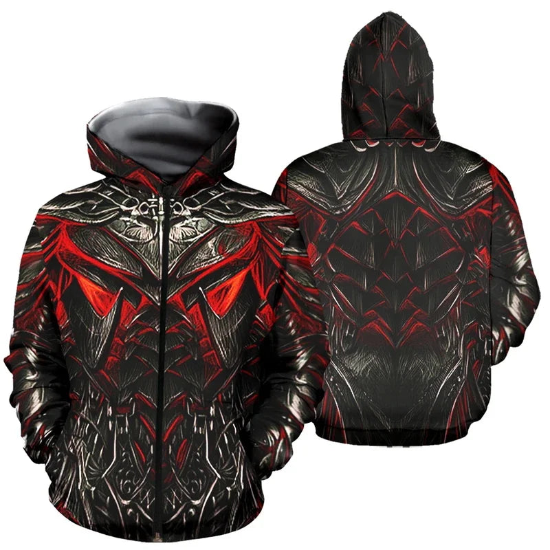 2020 Fashion Mens hoodies 3D printed Daedric Armor Sweatshirt Couple Hoodie Harajuku Autumn Streetwear Unisex Casual Tracksuits