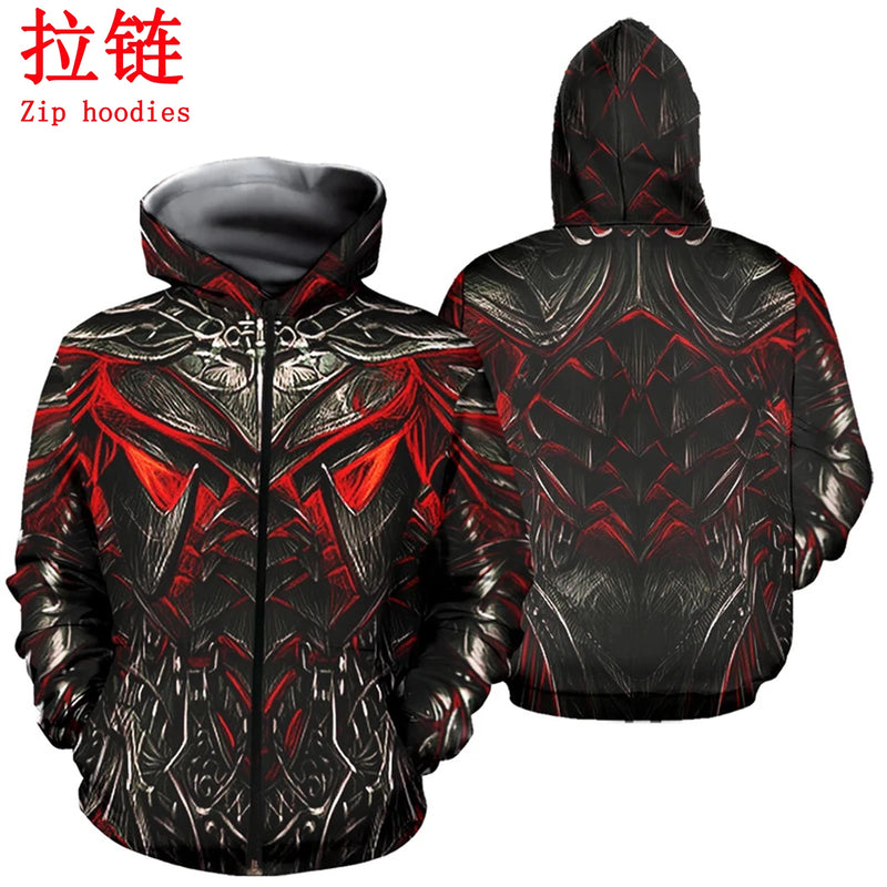 2020 Fashion Mens hoodies 3D printed Daedric Armor Sweatshirt Couple Hoodie Harajuku Autumn Streetwear Unisex Casual Tracksuits