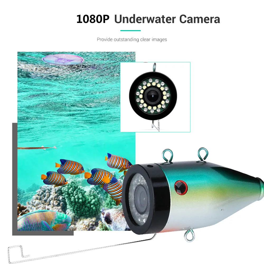 7inch Fish Finder Underwater Fishing Camera 15pcs White LEDs +15pcs Infrared Lamp 1080P HD Camera With 15M 30M For Ice Fishing