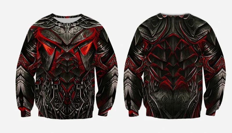 2020 Fashion Mens hoodies 3D printed Daedric Armor Sweatshirt Couple Hoodie Harajuku Autumn Streetwear Unisex Casual Tracksuits