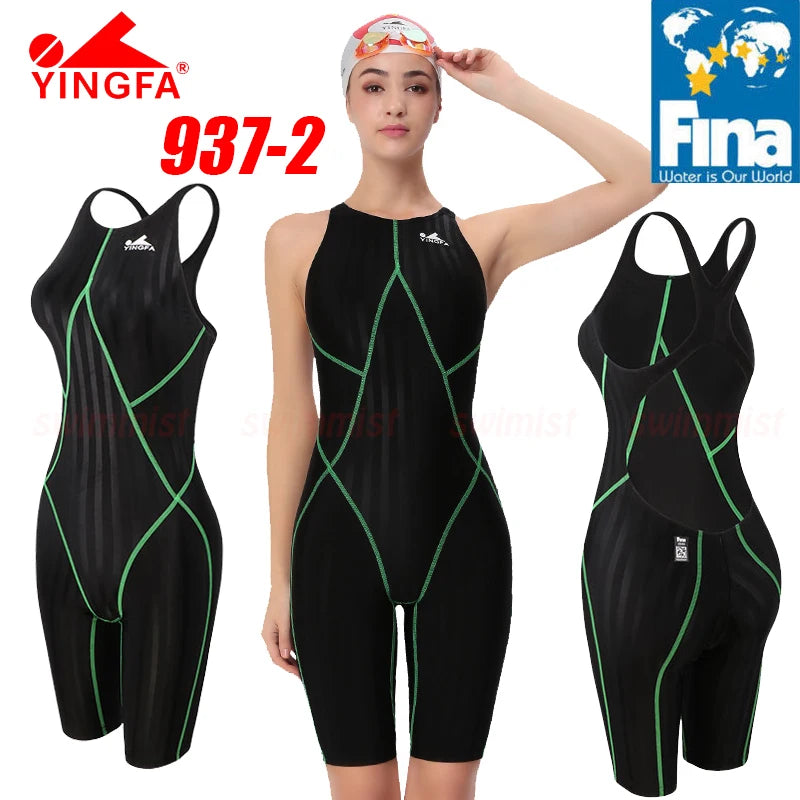 Women's & Girl's Competition Kneeskin Swimsuit – Professional Racing Swimwear | FINA Approved | Sizes #925, #937, #921