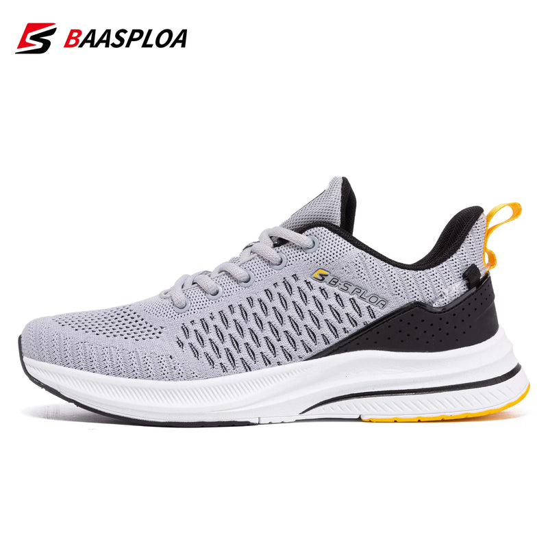 Baasploa Lightweight Running Shoes For Men 2023 Men's Designer Mesh Casual Sneakers Lace-Up Male Outdoor Sports Tennis Shoe