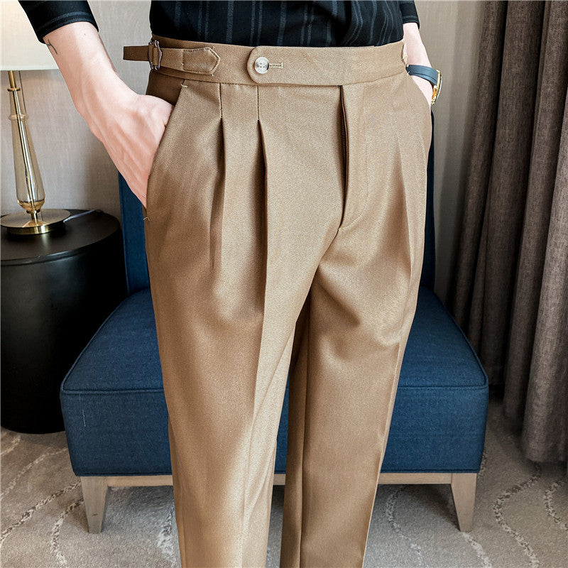 British Gentleman Straight Casual Pants Male