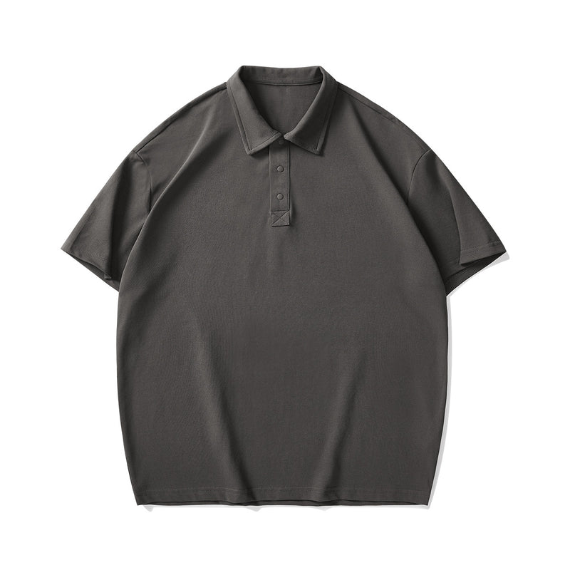 210g Pearl Cotton Basic Solid Color Polo Shirt