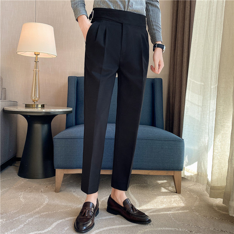 British Gentleman Straight Casual Pants Male