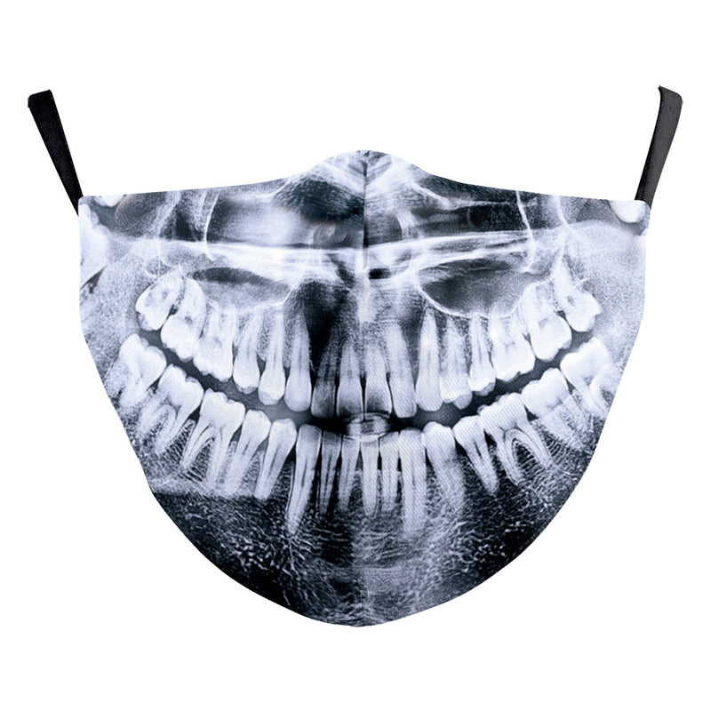 Halloween Skull Funny Digital Printing Double-layer Dust Mask