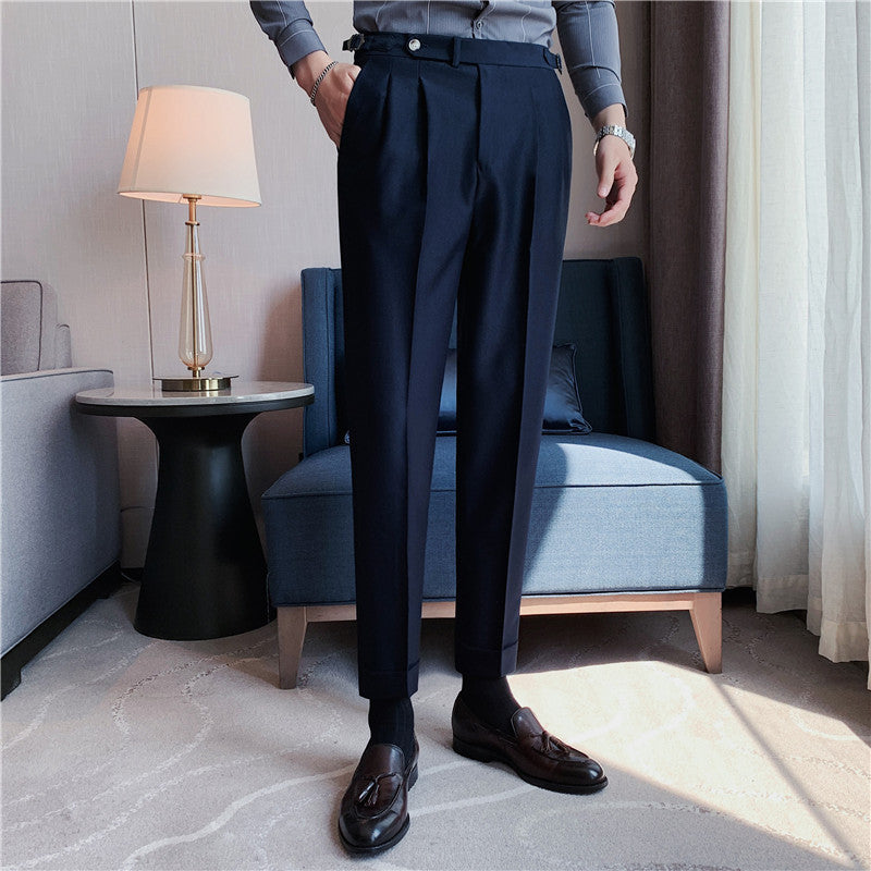 British Gentleman Straight Casual Pants Male