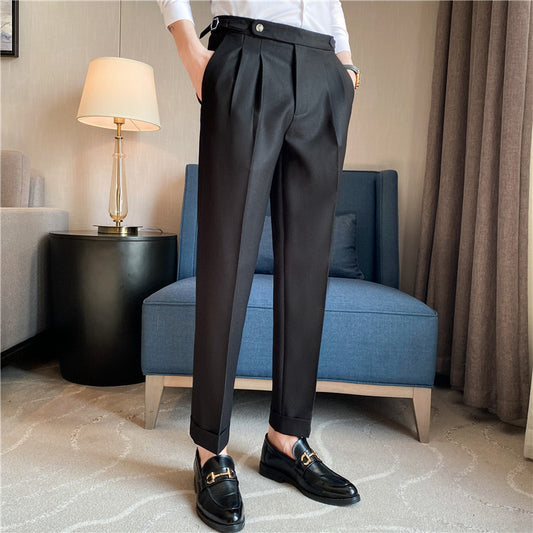 British Gentleman Straight Casual Pants Male