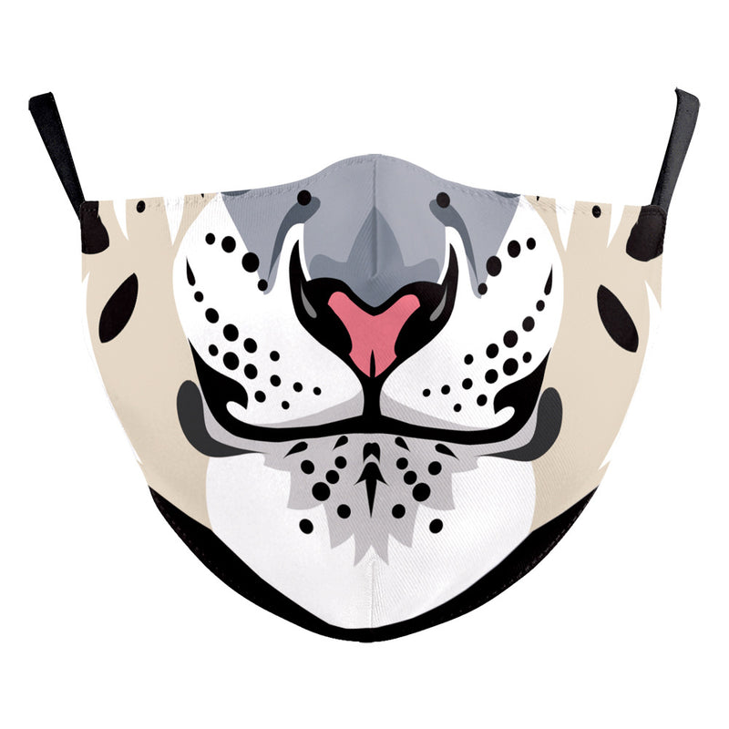 Wansheng Digital Printing Face Animal Tiger Ear Hanging Double-layer Mask