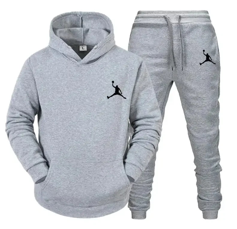 Tracksuit Sets Men's Casual Fleece Warm Hoodies Pants 2PCS Mens Long Sleeve Sport Suit Male Pullover Hoodies Sports Clothing