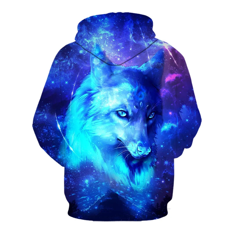 Animal Wolf 3D Printed Hooded Sweatshirts Men Women Fashion Casual Oversized Pullover Hip Hop Harajuku Streetwear Hoodies