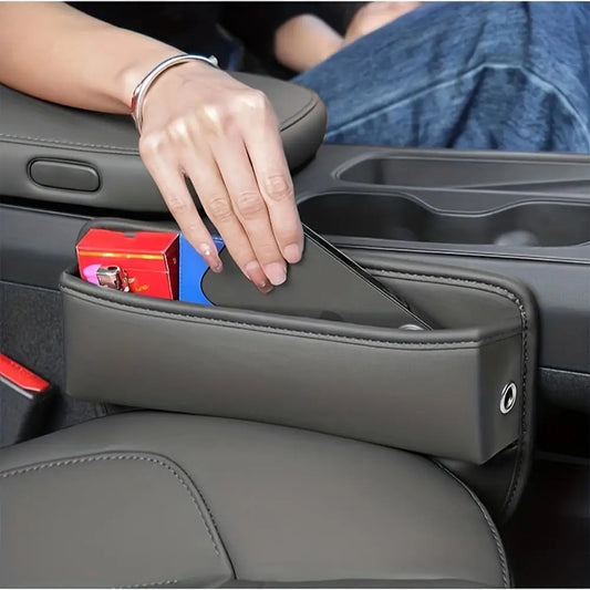 Universal Car Seat Gap Organizer – PU Leather Console Side Pocket for Extra Storage & Interior Upgrade