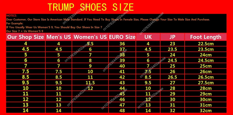 Trump 2024 NEVER SURRENDER Gold Sneakers – Premium Big Size Shiny Mirror Finish Men's MAGA Casual Streetwear Running Shoes