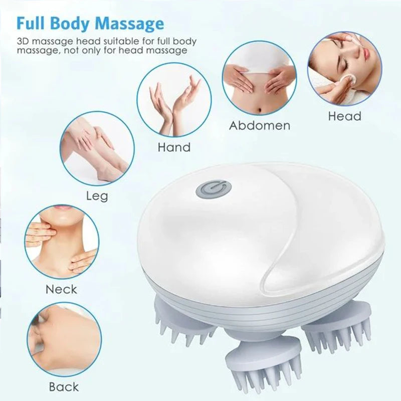 Deep Scalp Massager Head Cleaning Massager Also Suitable for Pets Electric Massage Tool Washable and Portable