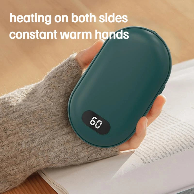 New Hand Warmer Power Bank 2in1 USB Rechargeable Winter Mini Hand Warmer Electric Heater Pocket Warmer high-capacity Winter Gift