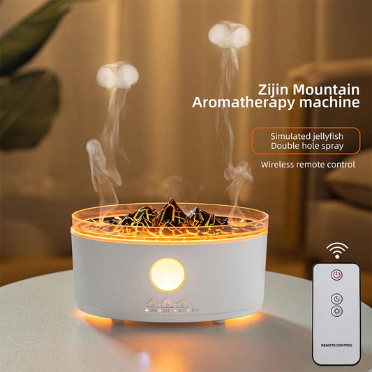 Rain Cloud Aroma Diffuser & Zen Raindrop Humidifier – Ultrasonic Essential Oil Diffuser with Soothing Rain Sounds | 3-Color LED Night Light & Desktop Water Drip Sprayer
