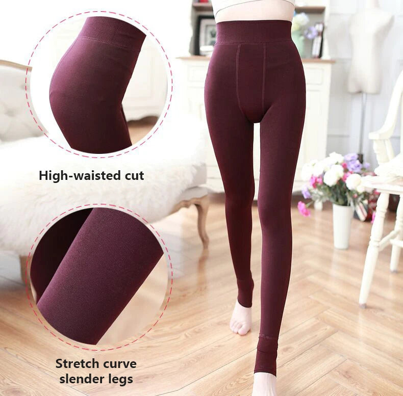 CHRLEISURE Winter Warm Pantyhose Women Fleece Thick Tights Female Thermal Pants Legging Stockings Keep Warm Underwear