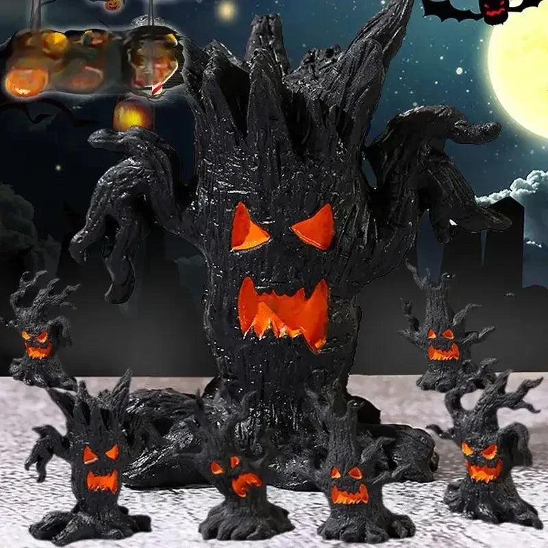 Halloween Dryad Micro Landscape Ornaments  Horror Atmosphere Mini Dryad Shape Resin Ornament for Halloween  Tree Demon Ornament