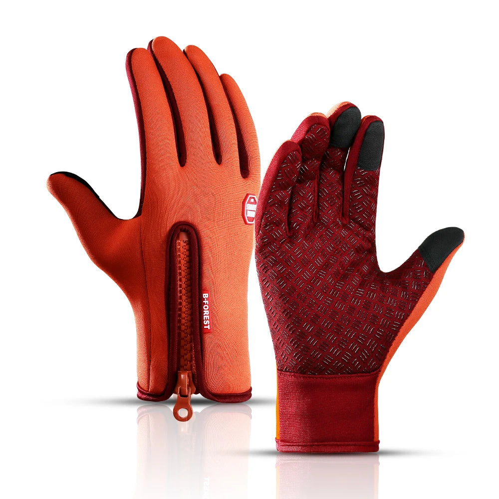 Autumn-Winter Motorcycle Gloves – Windproof, Anti-Slip, Touchscreen Fleece Gloves for Men & Women