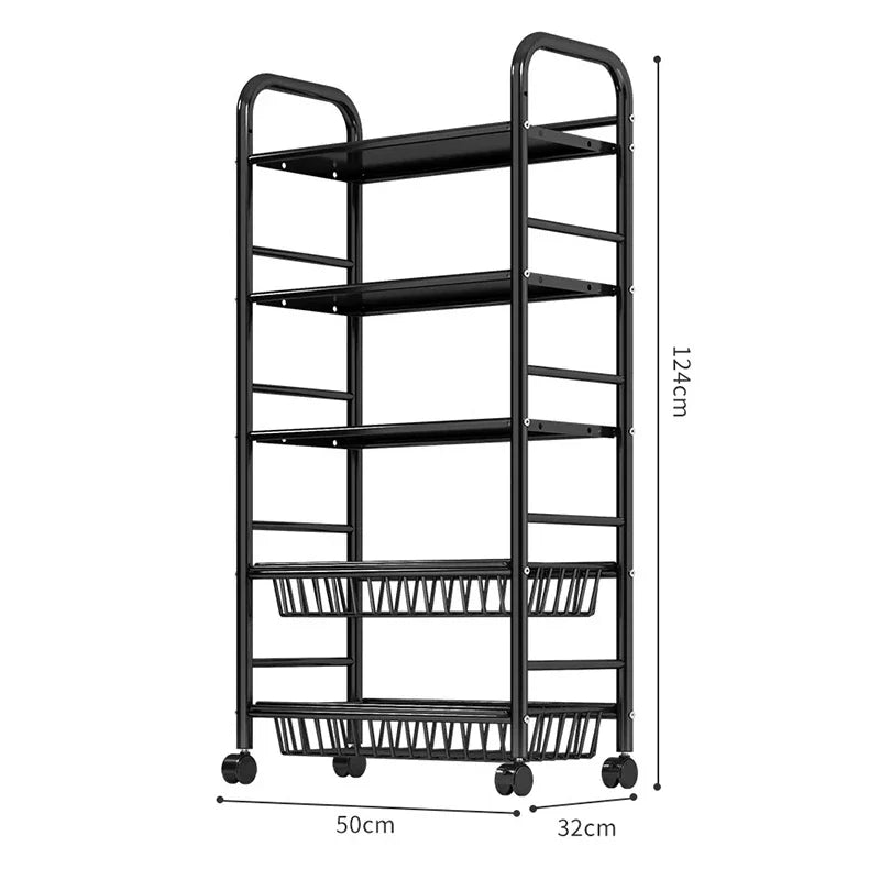 Organizer Cart Wheels Storage Trolley Shelf Kitchen Things Furniture Storages Islands Home Microwave Cart Kitchen Island Table