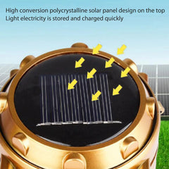 Solar Multifunctional Camping Lamp | Handheld LED Tent Light & Waterproof Emergency Flashlight