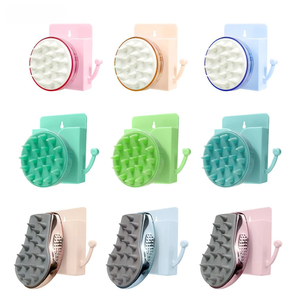 Silicone Shampoo Brush Head Scalp Massage Comb Hair Washing Comb Body Massage Brush Bath Shower Brush Salon Hairdressing Tool