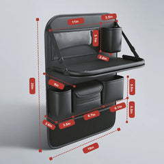 SEAMETAL Car Backseat Organizer – Multi-Pocket Storage Bag with Foldable Tablet Tray & Large Capacity