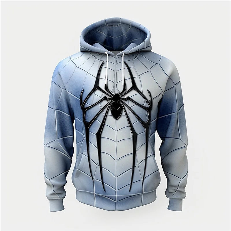 Autumn Fashion Sweatshirts For Men 3D Print Spider Pattern Leisure Cosplay  Oversized Hoodie Hip Hop Trend Harajuku Streetwear